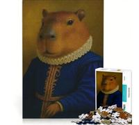 1000 Piece Jigsaws for Adults Capybara Renaissance Portrait, Brain Teaser Game, Challenging To Complete, Enhance Love between Couples 50x75cm