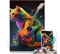 1000 Piece Jigsaws for Adults Cat playing Music Anspruchsvoll, aber lustig und humorvoll Geschenk zum Geburtstag50x70cm