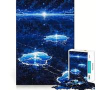 1000 Piece Jigsaws for Adults Celestial Reflections Clean Edge Game Creative Brain Game Slow Play Fun Christmas Calm Gift (38x26cm)