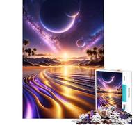 1000 Piece Jigsaws for Adults Celestial Shores Challenging To Complete Home Decoration Practical Game for Ages 14 And over (50x75cm)