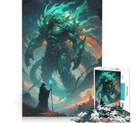 1000 Piece Jigsaws for Adults Celestial Titan Versus The Wizard, Brain Teaser Game, Challenging To Complete, Enhance Love between Couples 50x75cm