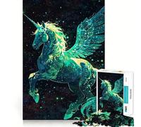 1000 Piece Jigsaws for Adults Celestial Unicorn Clean Edge Game Creative Brain Game Slow Play Fun Christmas Calm Gift (38x52cm)