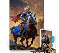 1000 Piece Jigsaws for Adults Charge of The Royal Knight Clean Edge Game Creative Brain Game Slow Play Fun Christmas Calm Gift (38x52cm)