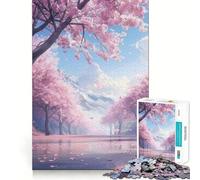 1000 Piece Jigsaws for Adults Cherry Blossom Dreams Clean Edge Game Creative Brain Game Slow Play Fun Christmas Calm Gift (38x52cm)