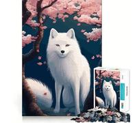 1000 Piece Jigsaws for Adults Cherry Blossom Wolf Neat Cut Decor Thinking Training Toy Free Time Play Festive Leisure Gift (38x26cm)