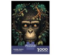 1000 Piece Jigsaws for Adults Chimpanzee Wild Land Puzzle for Adults Brain Teaser Game Precision Cutting Challenging To Complete 52x38cm/1000pcs