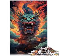 1000 Piece Jigsaws for Adults Chinese dragon on the sky Jigsaw Puzzle - Challenging Game 26x38cm gifts for friends and family