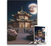 1000 Piece Jigsaws for Adults Chinese Palace Moon Enjoyful Peaceful Spare Time Exact Precision Fit Play Toy Size 50x75cm