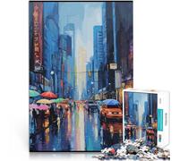 1000 Piece Jigsaws for Adults “City Lights Symphony” Made of cardboard，for age 14 years and over For Family Fun & Game Night Difficult Hard Gifts for Women Men 。size：26x38cm/10.24x14.96inch