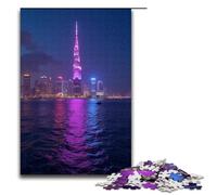 1000 Piece Jigsaws for Adults City Neon Lights Puzzles Gifts Birthday Present Gifts for for Teenager Age 14 And Up 1000 PCS(75x50cm)