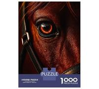 1000 Piece Jigsaws for Adults Close-up of A Horses Eye Puzzles for Adults Relax Games Difficult Challenge Birthday Present, Gifts, 52x38cm/1000pcs