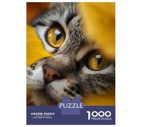 1000 Piece Jigsaws for Adults Close-up of A Tabby Cats Face Jigsaws for Adults Brain Teaser Game Analysis And Logic Great Gift for Gaming 38x26cm/1000pcs