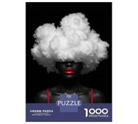1000 Piece Jigsaws for Adults Cloud Hairstyle with Red Lingerie Puzzles for Adults Relax Games Difficult Challenge Birthday Present, Gifts, 38x26cm/1000pcs