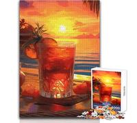 1000 Piece Jigsaws for Adults Cocktail Colorful Enjoyful Peaceful Spare Time Exact Precision Fit Play Toy Size 38x52cm