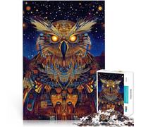 1000 Piece Jigsaws for Adults Color owl Geschenke zum Suchbegriff: "Herausfordernde Spiele" Wichtelgeschenke52x38cm