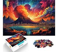 1000 Piece Jigsaws for Adults Color South Africa. Cape Town Challenging Game 26x38cm Educational Game for Birthday Chrismas