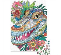 1000 Piece Jigsaws for Adults Colorful Dinosaur Coloring Book Puzzles for Adults Relax Games Difficult Challenge Birthday Present, Gifts, 70x50cm/1000pcs