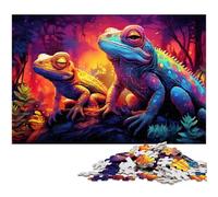 1000 Piece Jigsaws for Adults Colorful Fantasy Chameleon Art Puzzles Gifts Birthday Present Gifts for for Teenager Age 14 Years Up 1000 PCS(38x26cm)