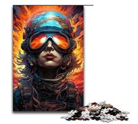 1000 Piece Jigsaws for Adults Colorful Female Soldier Jigsaw Puzzle - Challenging Game A Work of Art Suitable for And Teenager 14 And Up 1000 PCS(75x50cm)