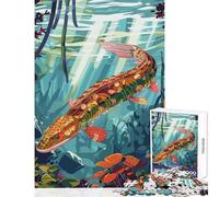 1000 Piece Jigsaws for Adults Colorful Fish Underwater Toy Wall Decor Gift For Birthdays Impossible Game Artists' Collection, Fine Arts Size 38x52cm