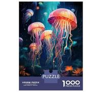 1000 Piece Jigsaws for Adults Colorful Jellyfish Ocean Scene Jigsaw for Adults Relaxing Games But Fun And Humorous Great Gift for Gaming 38x26cm/1000pcs