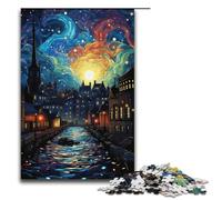 1000 Piece Jigsaws for Adults Colorful Night Castle Jigsaw Puzzle - Challenging Game A Work of Art Suitable for And Teenager 14 And Up1000 PCS(38x26cm)