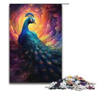 1000 Piece Jigsaws for Adults Colorful Psychedelia of The Milky Way Peacock Jigsaw Puzzle - Challenging Game A Work of Art Suitable for And Teenager 14 And Up 1000 PCS(38x26cm)