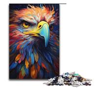 1000 Piece Jigsaws for Adults Colorful Psychedelic Animal Eagle Jigsaw Puzzle - Challenging Game A Work of Art Suitable for And Teenager 14 And Up 1000 PCS(38x26cm)