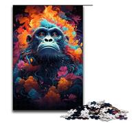 1000 Piece Jigsaws for Adults Colorful Psychedelic Animal Monkey Puzzles Gifts Birthday Present, Gifts for for Teenager Age 14 And Up 1000 PCS(75x50cm)