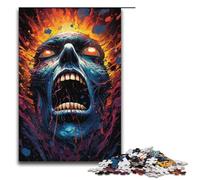1000 Piece Jigsaws for Adults Colorful Psychedelic Evil Skull Jigsaw Puzzle - Challenging Game A Work of Art Suitable for And Teenager 14 And Up 1000 PCS(38x26cm)