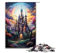 1000 Piece Jigsaws for Adults Colorful Psychedelic Fantasy Castle Jigsaw Puzzle - Challenging Game A Work of Art Suitable for And Teenager 14 And Up 1000 PCS(75x50cm)