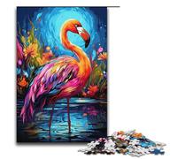 1000 Piece Jigsaws for Adults Colorful Psychedelic Flamingo Puzzles Gifts Birthday Present, Gifts for for Teenager Age 14 And Up 1000 PCS(38x26cm)