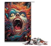 1000 Piece Jigsaws for Adults Colorful Psychedelic Monster Jigsaw Puzzle - Challenging Game A Work of Art Suitable for And Teenager 14 And Up 1000 PCS(38x26cm)