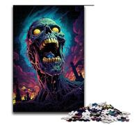 1000 Piece Jigsaws for Adults Colorful Psychedelic Painting of Zombies Jigsaw Puzzle - Challenging Game A Work of Art Suitable for And Teenager 14 And Up 1000 PCS(75x50cm)