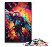 1000 Piece Jigsaws for Adults Colorful Psychedelic Parrot12 Puzzles Gifts Birthday Present Gifts for for Teenager Age 14 And Up 1000 PCS(38x26cm)
