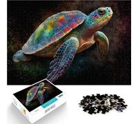 1000 Piece Jigsaws for Adults Colorful turtle Made of wood Suitable for ages 14 and up Family game for and A work of art。size:50x75cm/19.68x29.52inch