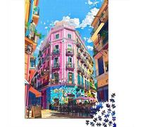 1000 Piece Jigsaws for Adults Colorful Urban Street Scene Puzzles for Adults Relax Games Difficult Challenge Birthday Present, Gifts, 38x26cm/1000pcs