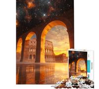 1000 Piece Jigsaws for Adults Colosseum Under The Stars Challenging To Complete Stress Reliever Educational Game Suitable for Ages 14 And Up (38x52cm)