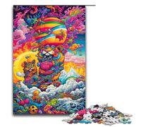 1000 Piece Jigsaws for Adults Colourful Psychedelic Monsters Puzzle Challenging Game A Work of Art Suitable for And Teenager 14 And Up 75x50cm