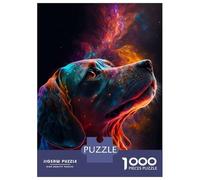 1000 Piece Jigsaws for Adults Cosmic Dog Puzzle for Adults Brain Teaser Game Precision Cutting Challenging To Complete 38x26cm/1000pcs