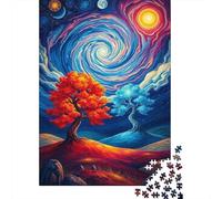 1000 Piece Jigsaws for Adults Cosmic Tree Landscape-3 Puzzles for Adults Relax Games Difficult Challenge Birthday Present, Gifts, 70x50cm/1000pcs
