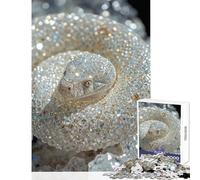 1000 Piece Jigsaws for Adults Crystalline Serpent︰ The Diamondback Viper Home Decoration Toys Great Gifts And Toys Relaxing Games Challenging To Complete Size 38x26cm