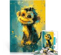 1000 Piece Jigsaws for Adults Cute little yellow monkey Puzzles Gifts 26x38cm Stress Reliever Difficult Challenge for teenager Age 14+