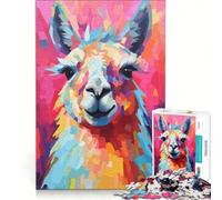 1000 Piece Jigsaws for Adults Cute Llama Abstract Art, Hands-on Game, Wall Decoration, Suitable for Desktop Decoration 50x75cm