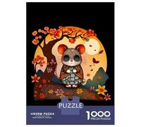 1000 Piece Jigsaws for Adults Cute Mouse in Glasses Jigsaw for Adults Toy Wall Decor Presents for Women Challenging To Complete 52x38cm/1000pcs