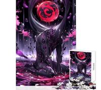 1000 Piece Jigsaws for Adults Dark Figure in Crimson Pool Toy Wall Decor Gift For Birthdays Impossible Game Artists' Collection, Fine Arts Size 50x75cm