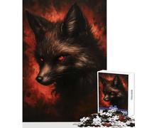 1000 Piece Jigsaws for Adults Dark Kitsune - Mystical Fox Spirit Toy Wall Decor Gift For Birthdays Impossible Game Artists' Collection, Fine Arts Size 38x26cm