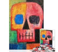 1000 Piece Jigsaws for Adults De Stijl Skull Relaxing Games But Fun And Humorous Toy Wall Decor Challenging To Complete (38x26cm)