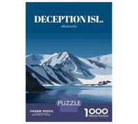 1000 Piece Jigsaws for Adults Deception Island, Antarctic Travel Jigsaw for Adults Toy Wall Decor Presents for Women Challenging To Complete 38x26cm/1000pcs
