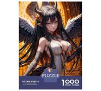 1000 Piece Jigsaws for Adults Devil Angel Anime Girl Jigsaws for Adults Brain Teaser Game Analysis And Logic Great Gift for Gaming 70x50cm/1000pcs